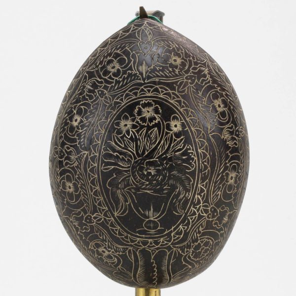 noix de coco gravée travail de bagnard - artcession