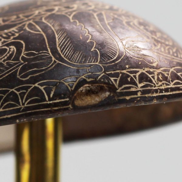 noix de coco gravée travail de bagnard - artcession