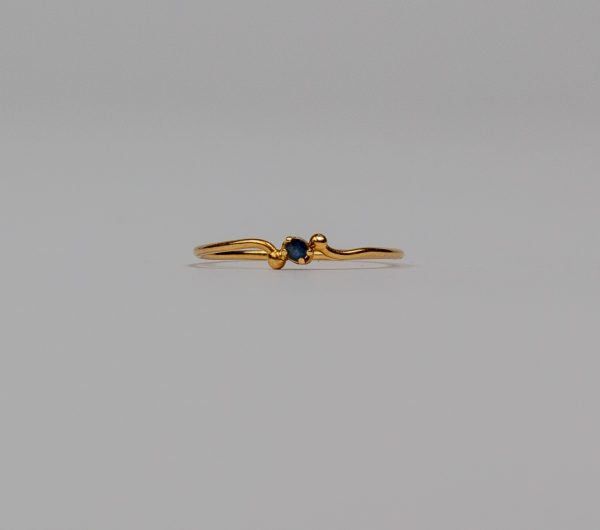 Artcession-bague or et saphir