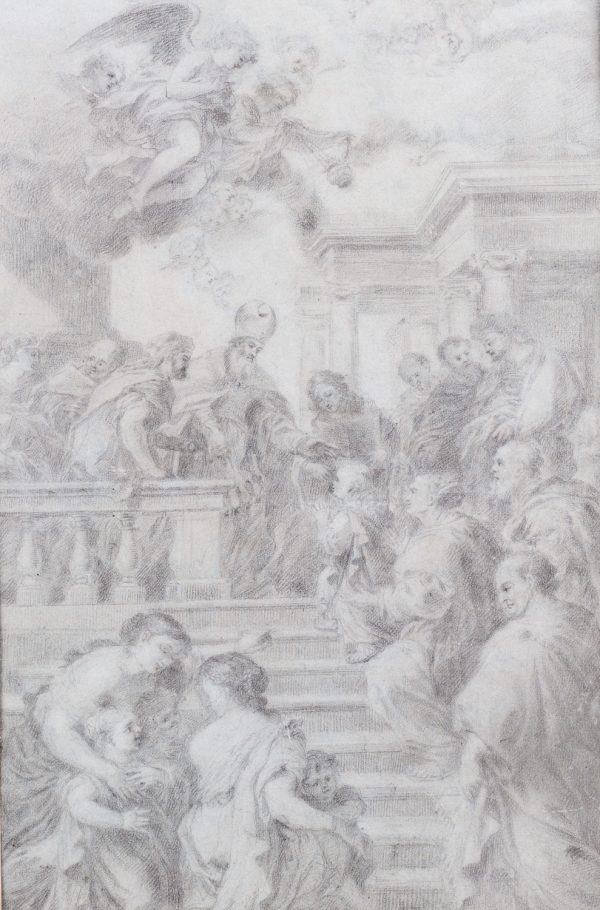 Artcession - dessin XVIIIe évêque bénissant