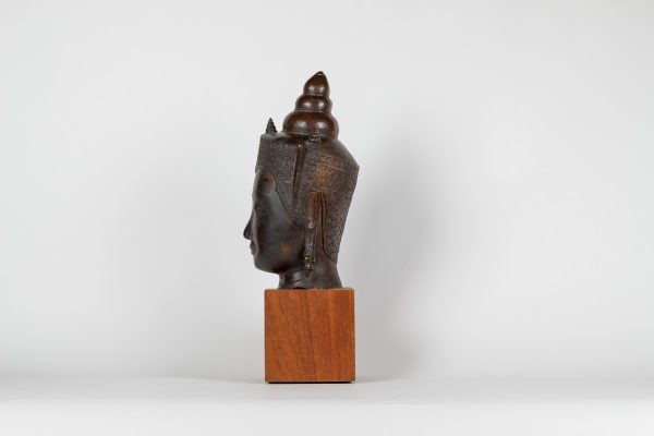 Artcession - tete bronze divinité thaïlandaise