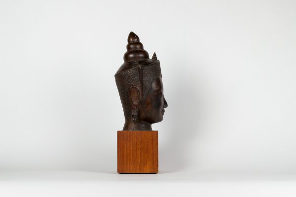 Artcession - tete bronze divinité thaïlandaise