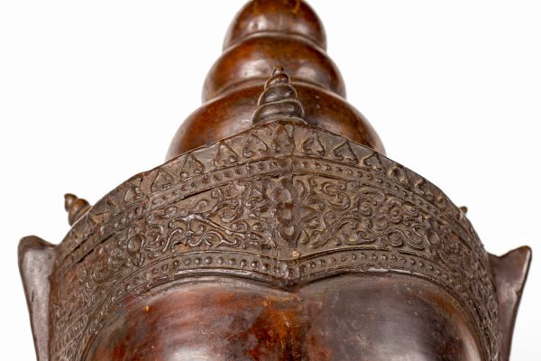 Artcession - tete bronze divinité thaïlandaise