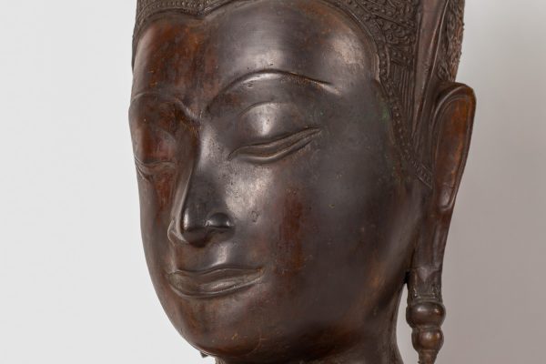 Artcession - tete bronze divinité thaïlandaise