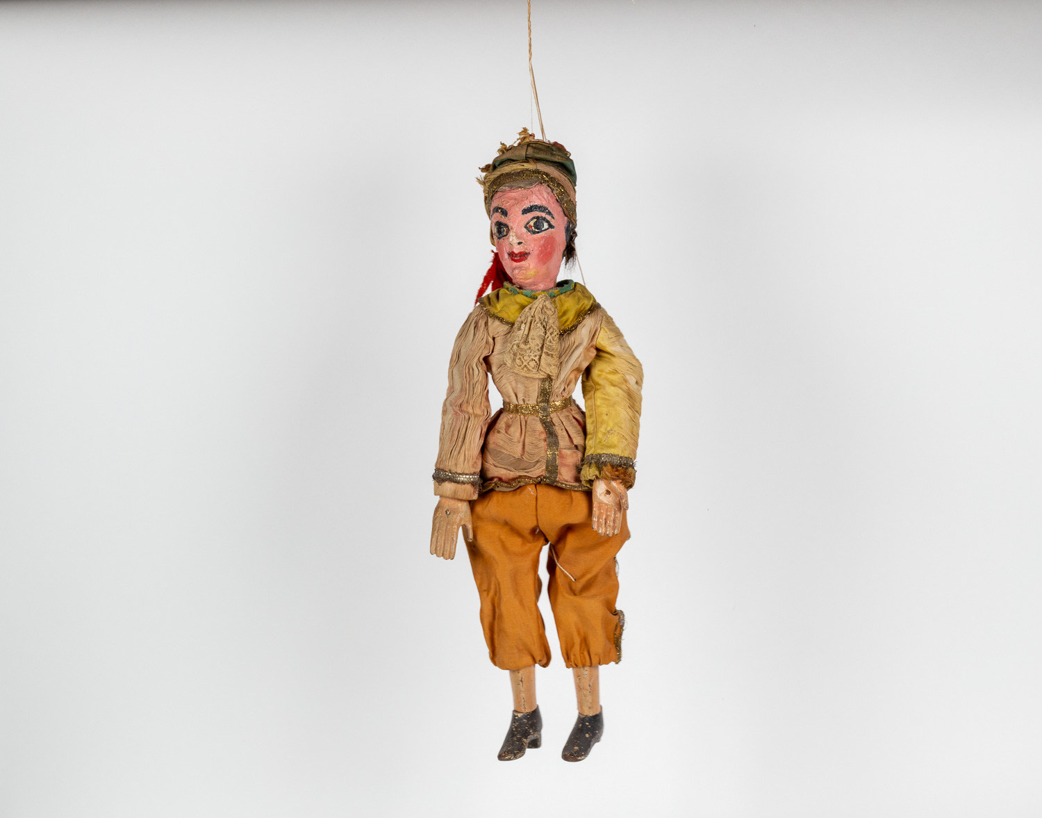 Lot De 2 Grandes Marionnettes à Fils Anciennes – Bois Sculpté, Fait Main, Vintage, époque Inconnue