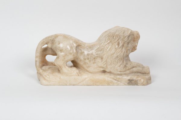 Artcession-Lion sculpté en onyx