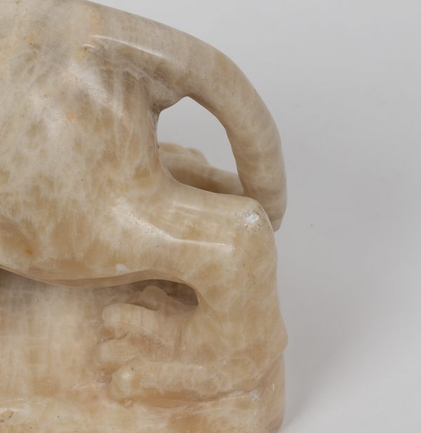 Artcession-Lion sculpté en onyx