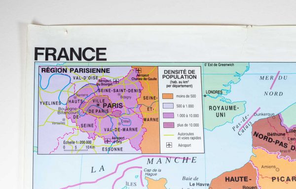 Artcession-Carte scolaire vintage France