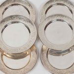 Artcession-assiettes vintage en métal argenté