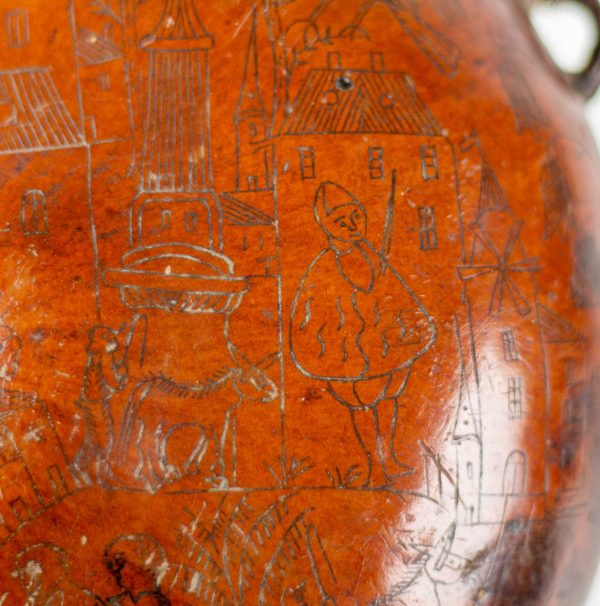 Artcession-Gourde corse gravée XIXe