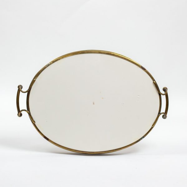 Artcession-Plateau style Louis XVI porcelaine fleurs