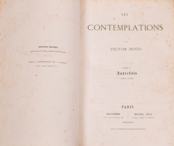 Artcession-Hugo Les Contemplations édition originale
