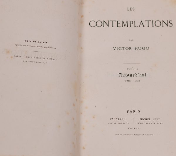 Artcession-Hugo Les Contemplations édition originale